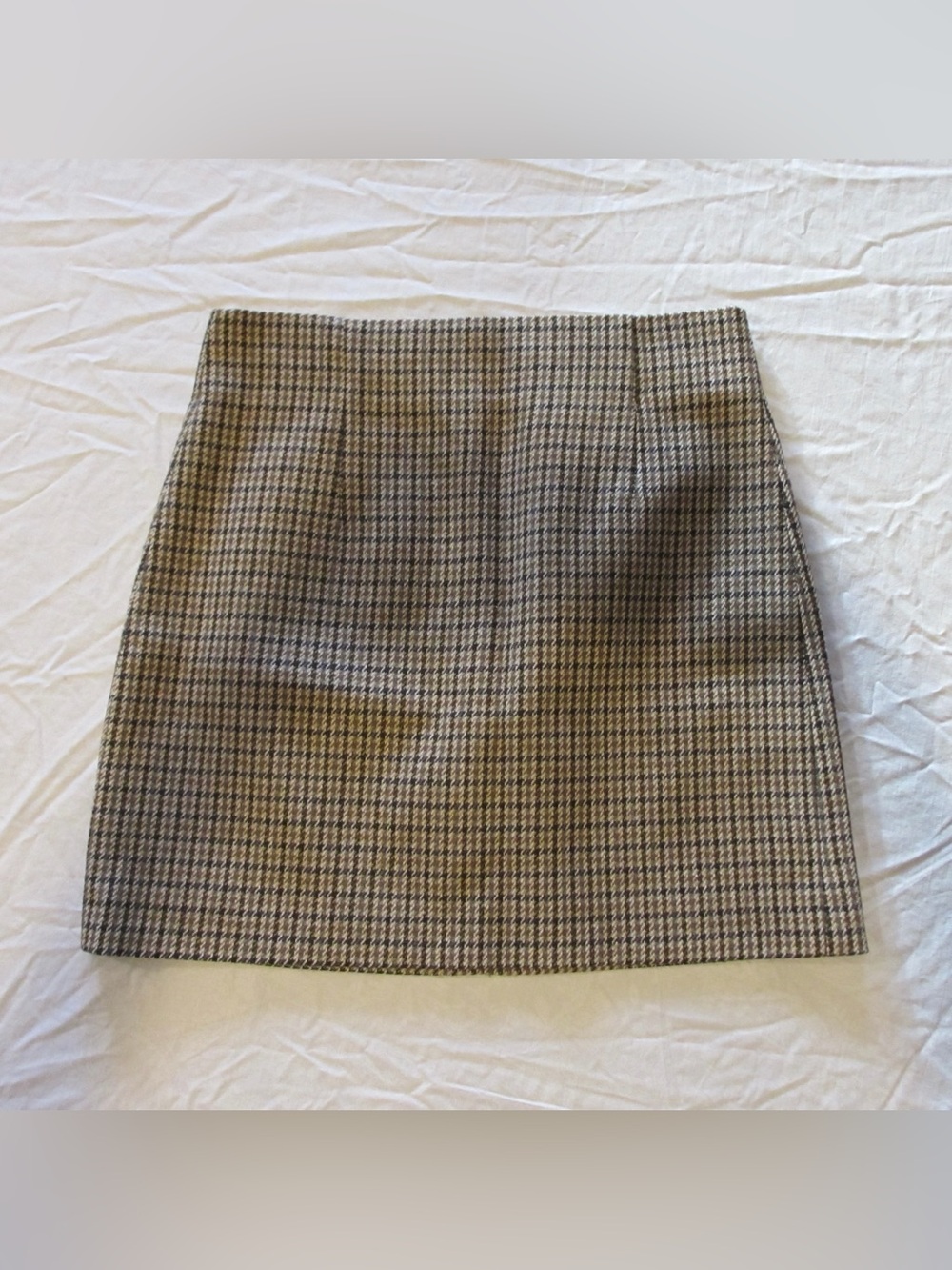 brown tweed zara skirt